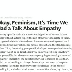 Okay, Feminism, It’s Time We Had a Talk About Empathy — Dear (blank),