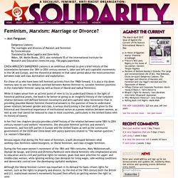 Feminism, Marxism: Marriage or Divorce?