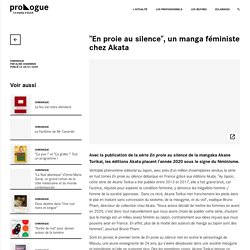 "En proie au silence", un manga féministe chez Akata - Prologue, l'e-media d'ALCA