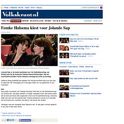 Femke Halsema kiest voor Jolande Sap - Politiek