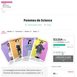 Jeu Femmes de science indiegogo