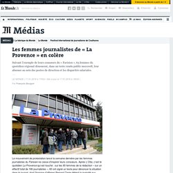 Les femmes journalistes de « La Provence » en colère