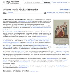Femmes sous la Révolution française