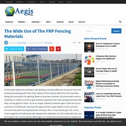 More about FRP Fencing features