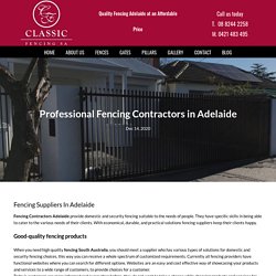 Professional Fencing Contractors in Adelaide