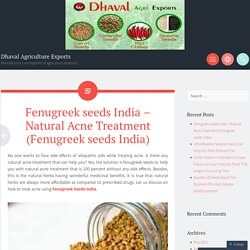 Fenugreek seeds India – Natural Acne Treatment (Fenugreek seeds India)