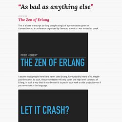 The Zen of Erlang