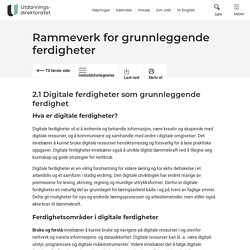 2.1 Digitale ferdigheter som grunnleggende ferdighet