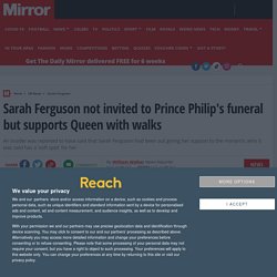 Sarah Ferguson not invited to Prince Philip's funeral but supports Queen with walks