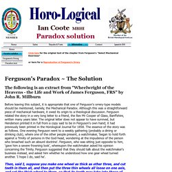 Ferguson's Paradox - the solution