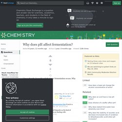 Why does pH affect fermentation? - Chemistry Stack Exchange