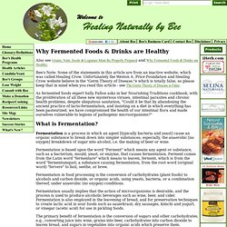 Why Fermented Foods & Drinks are Healthy
