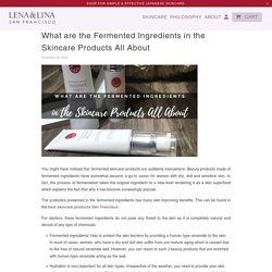 What are the Fermented Ingredients in the Skincare Products All About