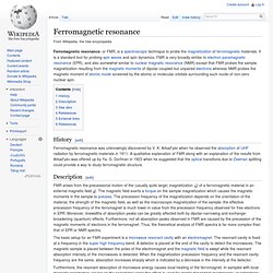 Ferromagnetic resonance
