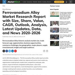 Ferrovanadium Alloy Market Research Report with Size, Share, Value, CAGR, Outlook, Analysis, Latest Updates, Data, and News 2020-2026