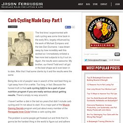 Carb Cycling Made Easy- Part 1