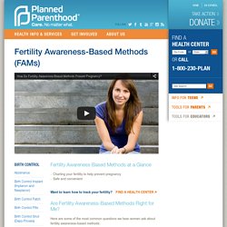 Fertility Awareness-Based Methods