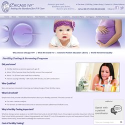Fertility Testing & Fertility Screening Program