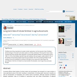Long-term fate of nitrate fertilizer in agricultural soils