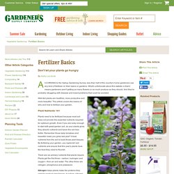 Fertilizer Basics: Organic Fertilizer, NPK Ratio