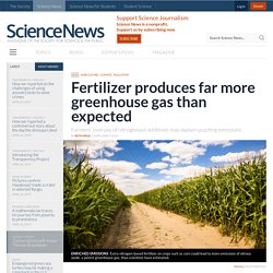 Fertilizer produces far more greenhouse gas than expected
