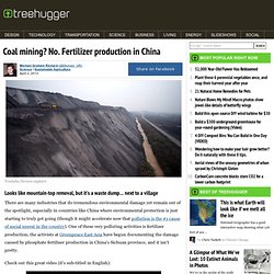 Coal mining? No. Fertilizer production in China