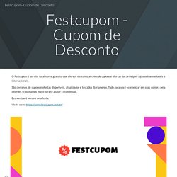 Festcupom- Cupom de Desconto