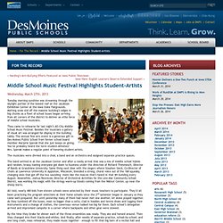 Middle School Music Festival Highlights Student-Artists