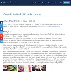 Amplify Festival 2015 daily wrap up