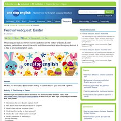 Festival webquest: Easter