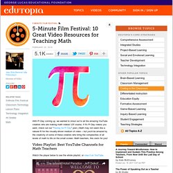 5-Minute Film Festival: 10 Great Video Resources for Teaching Math