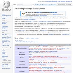 Festival Speech Synthesis System
