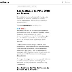 Les festivals de l'été 2012 en France