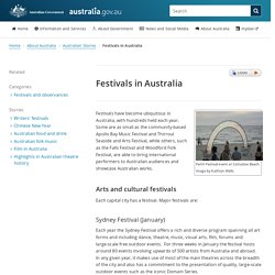 Festivals in Australia