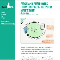 Fetch and Push Notes from Dropbox - the poor man's sync