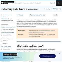 Fetching data from the server - Learn web development