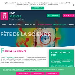 Fête de la Science 2020 (Lyon et Rhône)