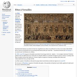 Fêtes à Versailles
