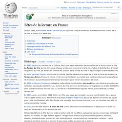 Fêtes de la lecture en France