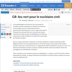 GB: feu vert pour le nucléaire civil