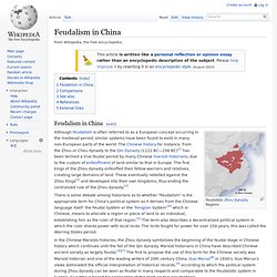 Feudalism in China