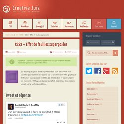 CSS3 – Effet de feuilles superposées - CSS / CSS3