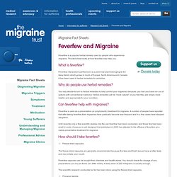 Feverfew and Migraine