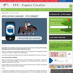 FFEConnect Cavalier / Espace Cavalier / Sites FFE - Portail FFE - Espace cavalier