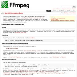 MacOSXCompilationGuide – FFmpeg