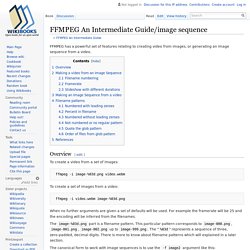 FFMPEG An Intermediate Guide/image sequence