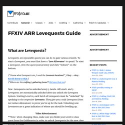 FFXIV ARR Levequests Guide – FFXIV Guild