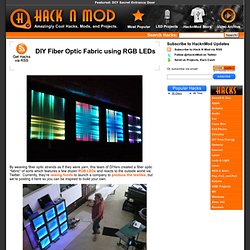 DIY Fiber Optic Fabric using RGB LEDs