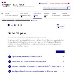 Bulletin de paie (Service public)