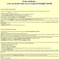 Fiche méthode du logiciel Google Earth